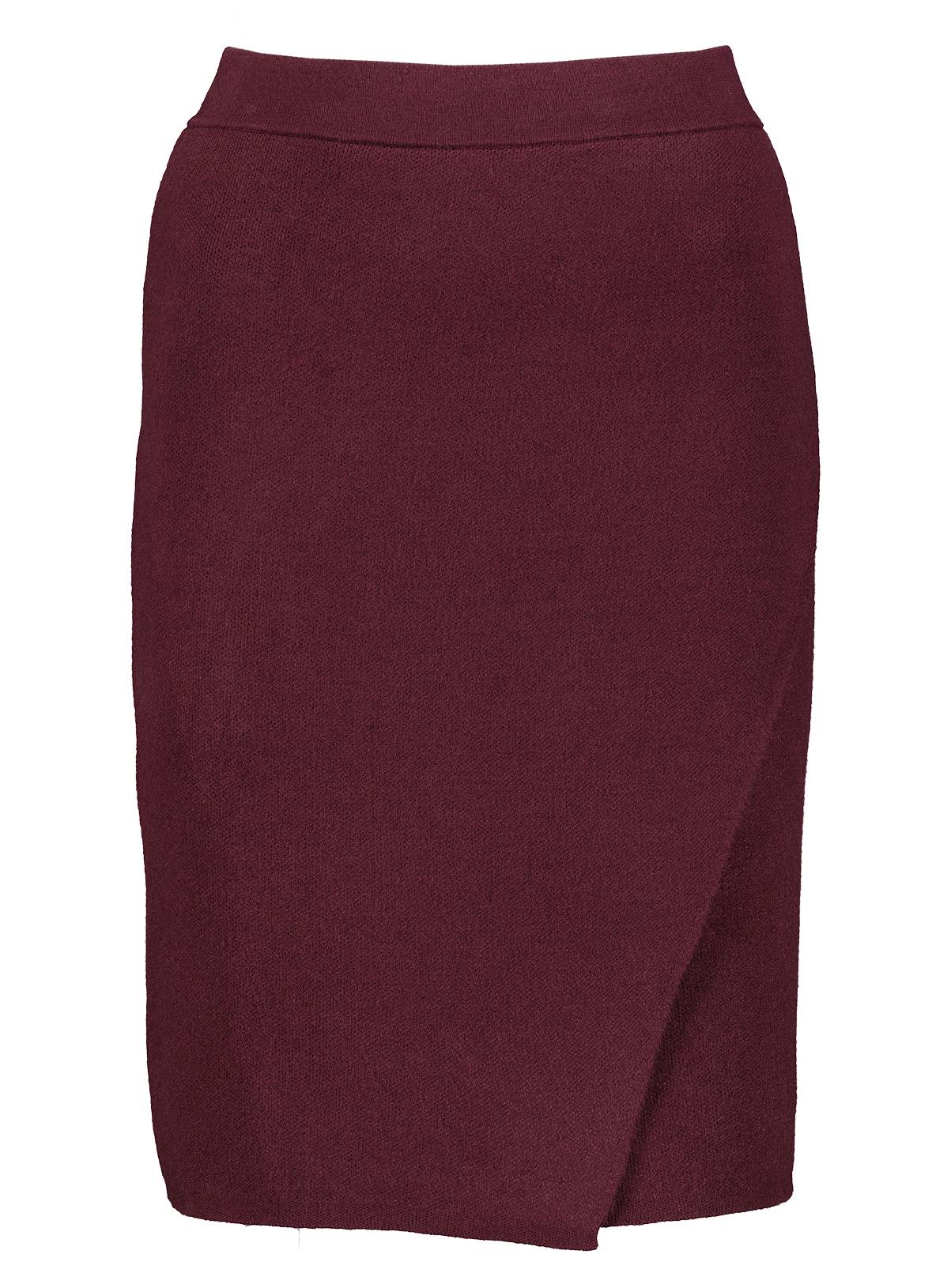SKU: PETITE BERRY KNIT WRAP PENCIL:Berry Red:24 - Image 3